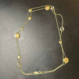 Ippolita 18k gold and crystal long station necklace